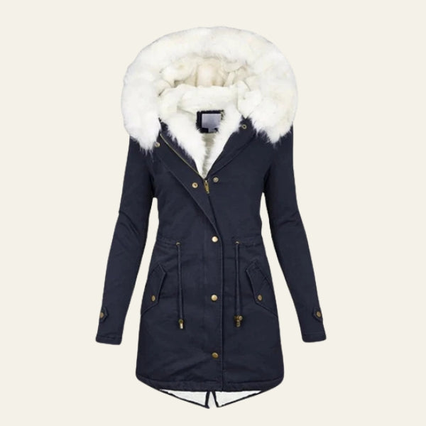 The Aspen Belted Faux-Fur Hooded Parka