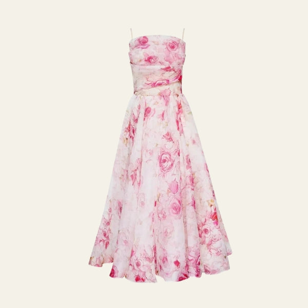 The Amalfi Fitted-Bodice Midi Dress