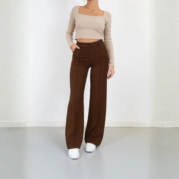 The Milan Tailored Wide-Leg Trousers