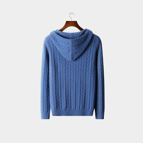 The Amalfi Cable Cashmere Zip Hoodie