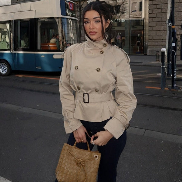 The Chelsea Belted Short Trench Jacket