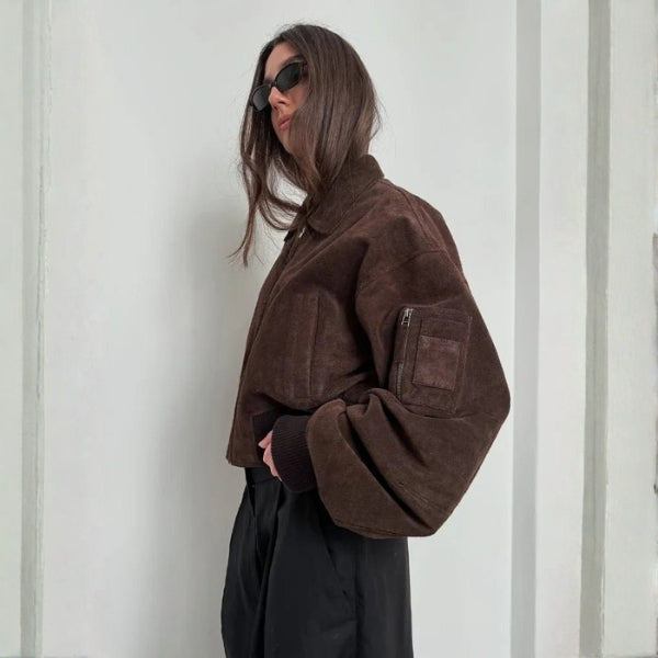 The Oslo Suede Bomber Jacket