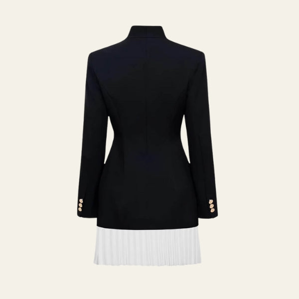 The Paris Pleated-Hem Blazer Dress