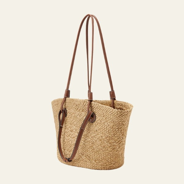 The Sorrento Double-Strap Straw Tote