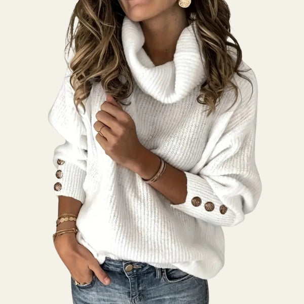 The Aspen Buttoned Turtleneck Sweater