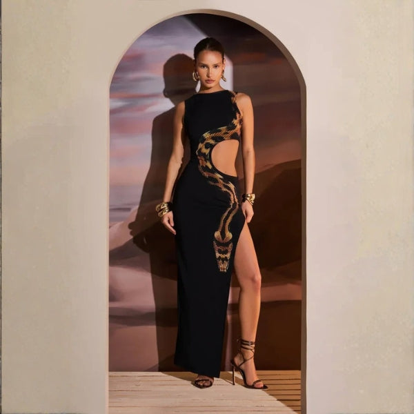 The Cairo Cutout Embellished Maxi Dress