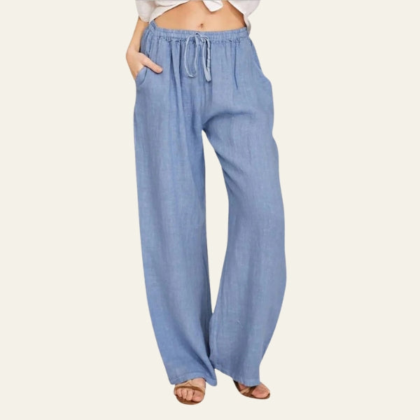 The Ibiza Drawstring Wide-Leg Trousers
