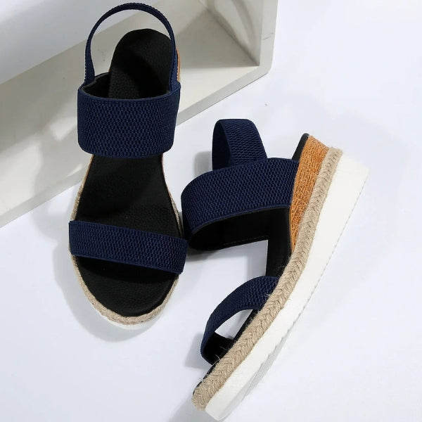 The Riviera Elastic-Strap Espadrille Sandals