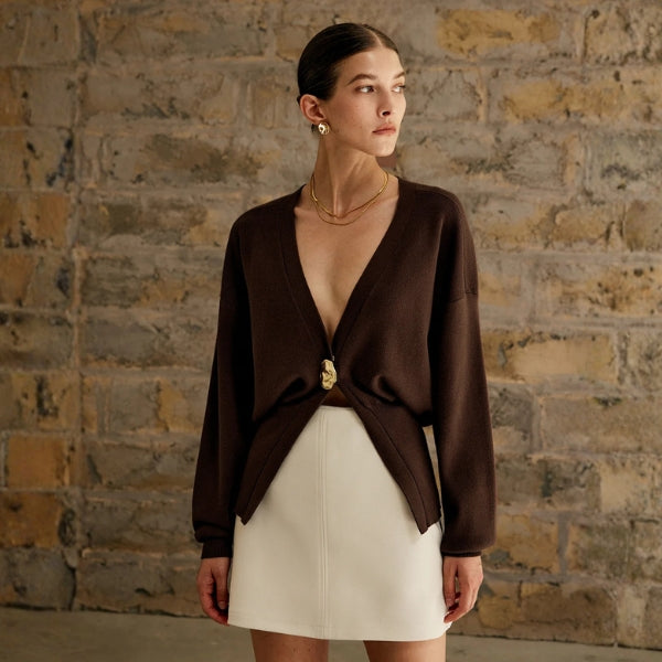 The Riviera Sculpted Button Knit Cardigan