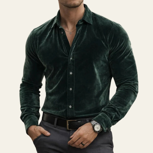 The Kensington Velvet-Touch Button Shirt