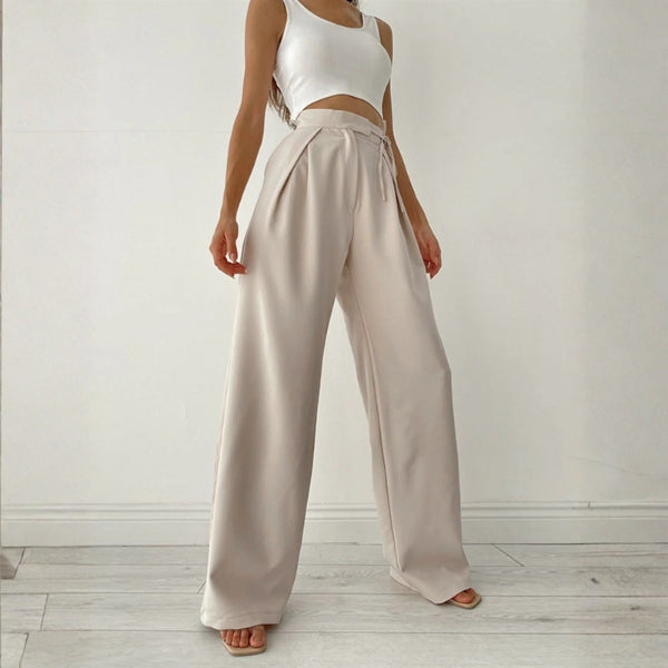 The Marseille Pleated Wide-Leg Trousers