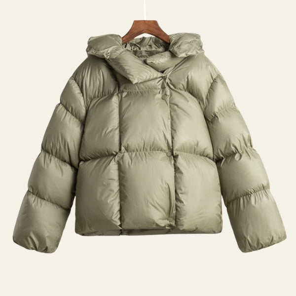 The Aspen Cropped Hooded Puffer Jacket