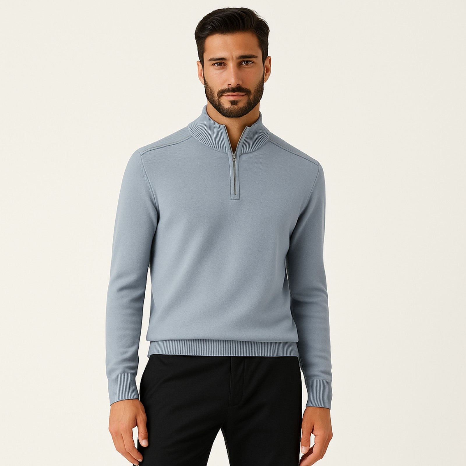 The St. Moritz Wool Zip Knit Sweater