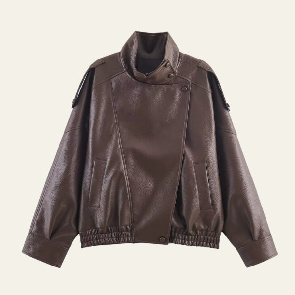 The Lucille Asymmetrical Leather Jacket