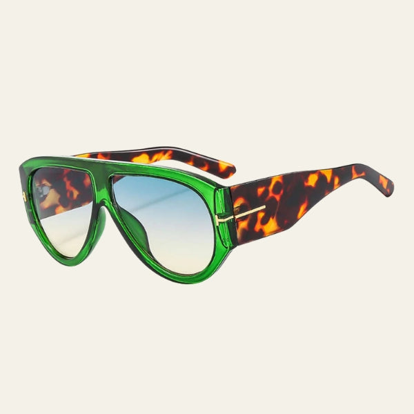 The Capri Tortoiseshell Shield Sunglasses