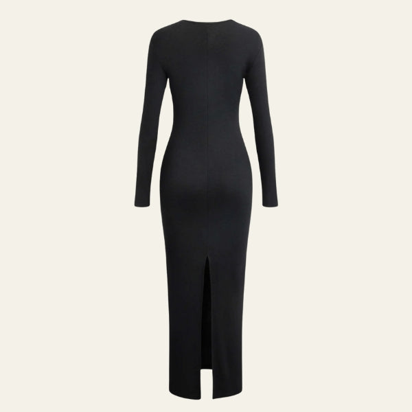 The Milan Asymmetrical Neck Maxi Dress