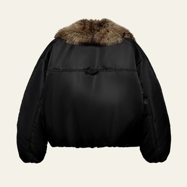 The Aspen Faux-Fur Collar Bomber Jacket