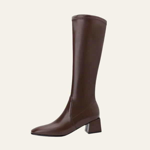 The Livia Leather Knee Boot