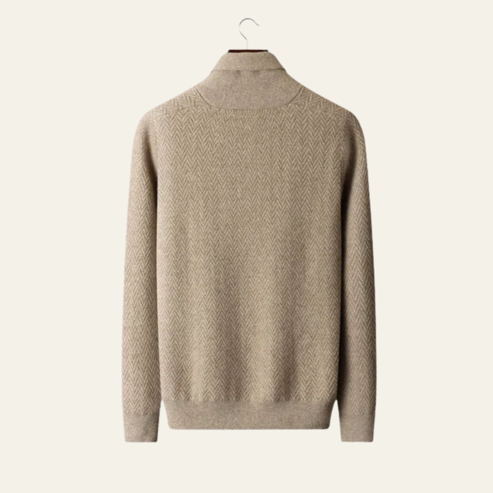 The Cortina Cashmere Zigzag Button Sweater