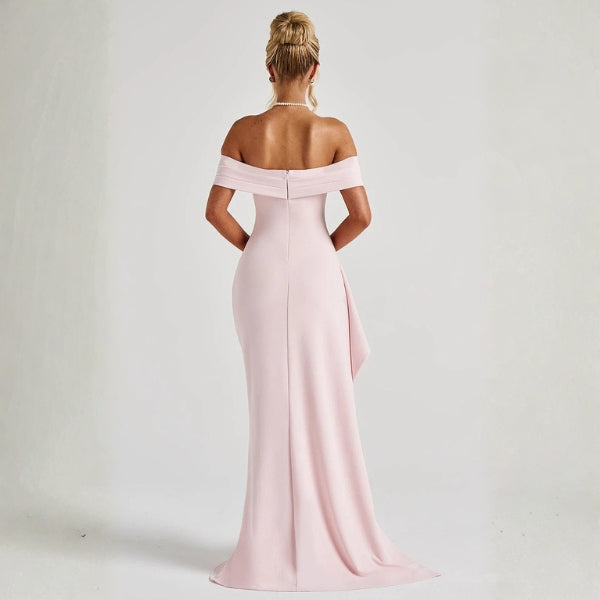The Portofino Evening Off-Shoulder Maxi Dress