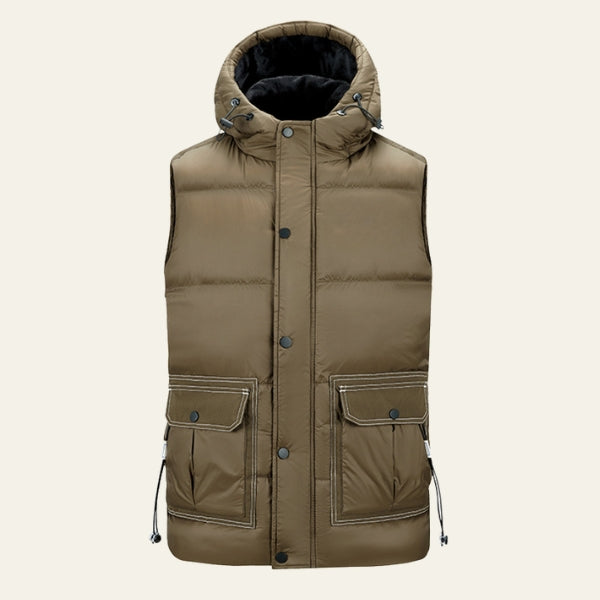 The Hudson Quilted Hooded Puffer Vest