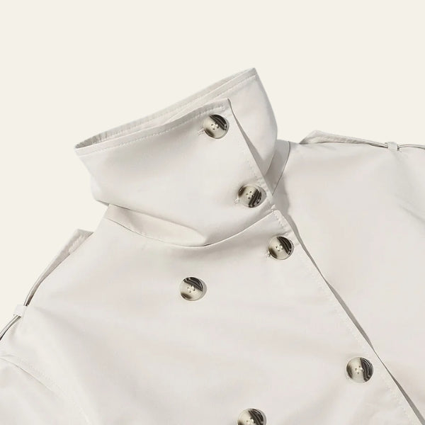 The Paris Belted Double-Breasted Trench Coat