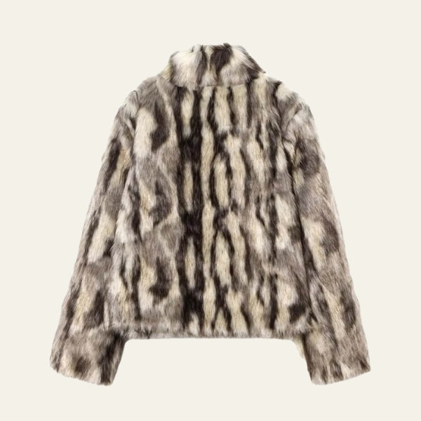 The Soho Cropped Plush Faux-Fur Jacket