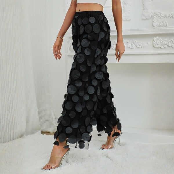 The Riviera Disc-Appliqué Wide-Leg Pants
