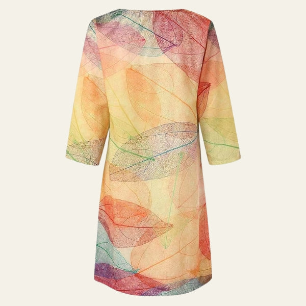 The Amalfi Leaf-Print Midi Dress