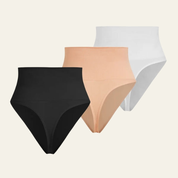 The Sculpt High-Rise Ribbed Thong Set