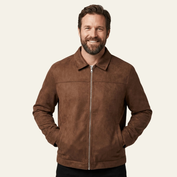 The Sierra Zip-Front Suede Jacket