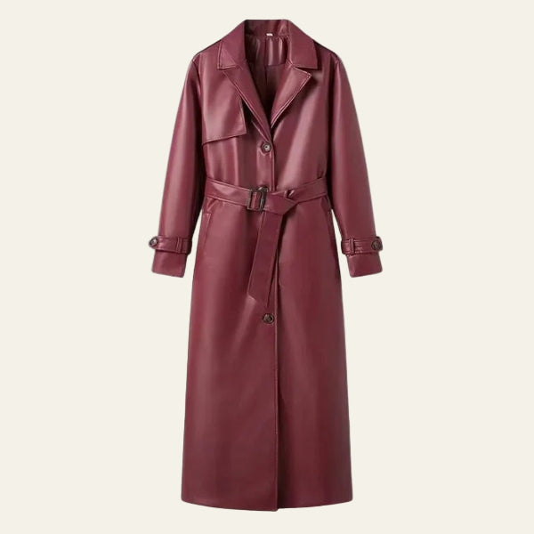 The Vienna Faux Leather Trench Coat
