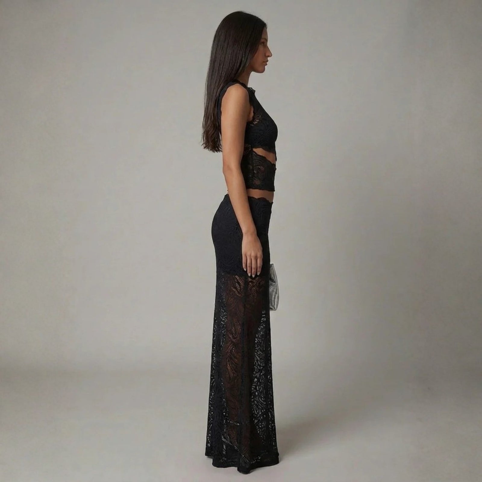 The Marbella Delicate Lace-Inspired Maxi Set
