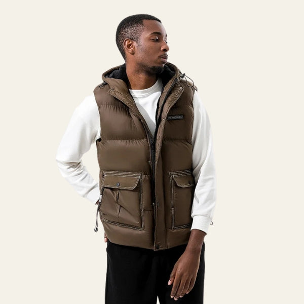 The Hudson Quilted Hooded Puffer Vest