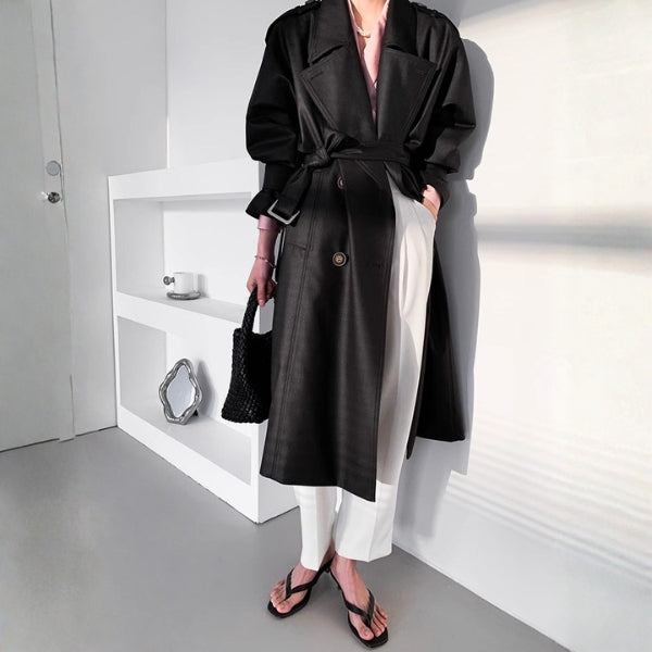 The Marlowe Belted Oversized Trench Coat