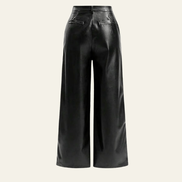 The Chelsea Flared Leather Trousers