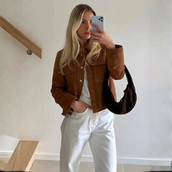 The Oslo Suede Cropped Jacket