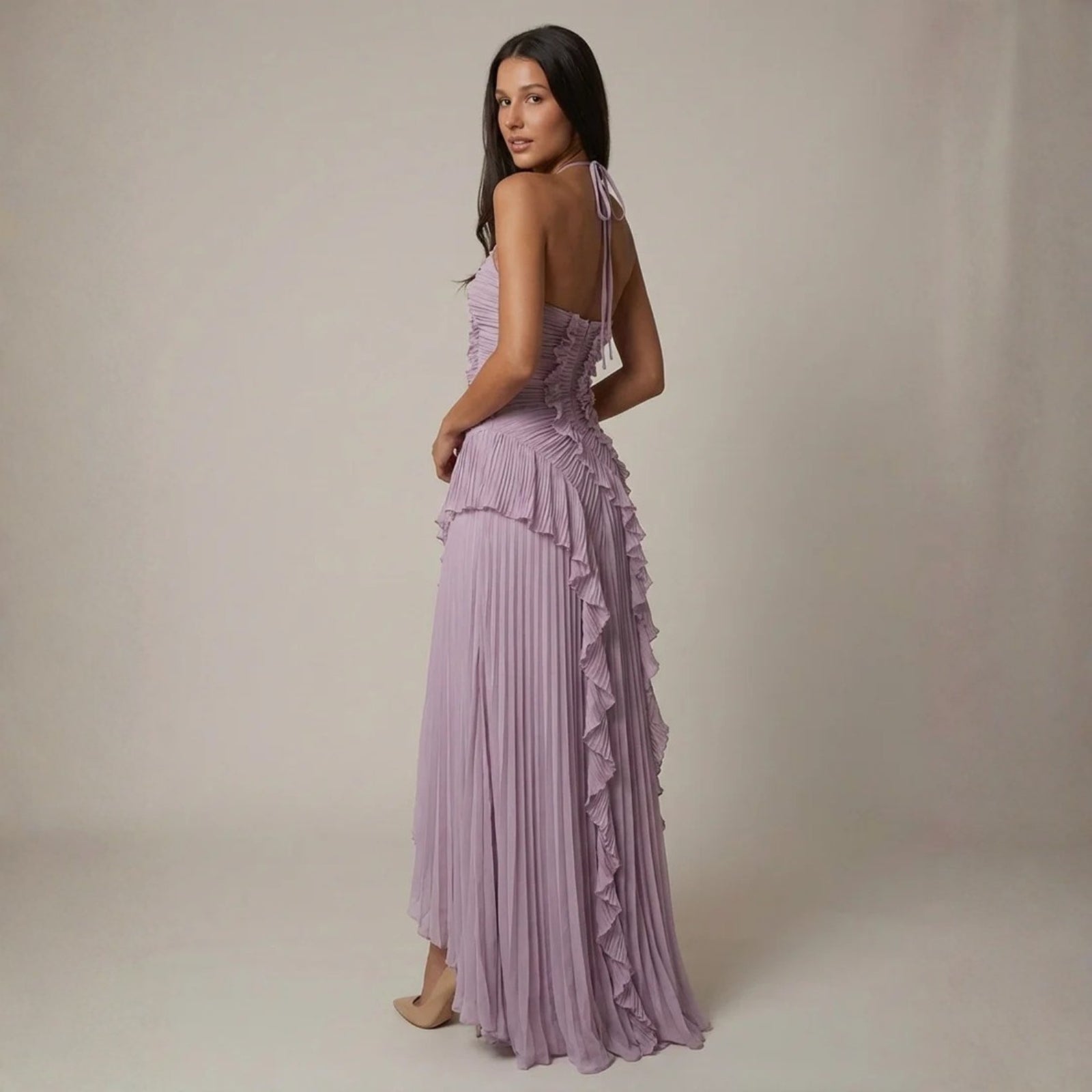 The Amalfi Ruffle High-Low Dress