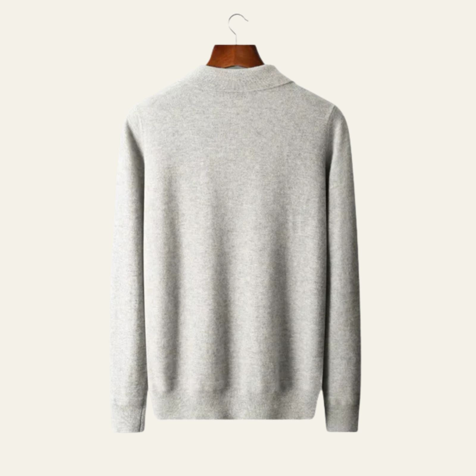 The Vienna Merino Wool Half Zip Polo