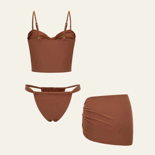 The Tulum Ruched Three-Piece Swim Set