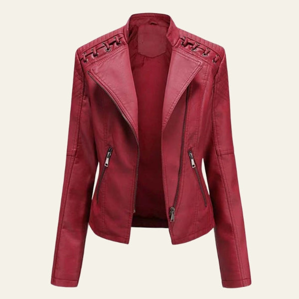 The Amalfi Blush Leather Jacket
