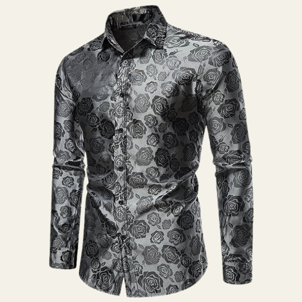The Montecarlo Gloss-Finish Floral Dress Shirt