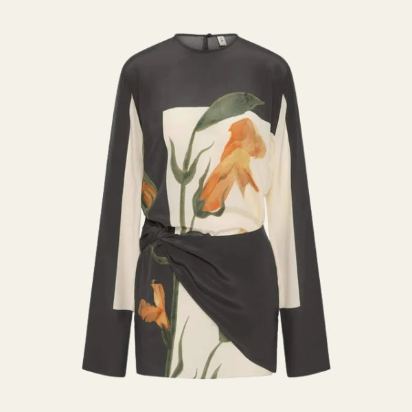The Amalfi Floral Silk Mini Dress