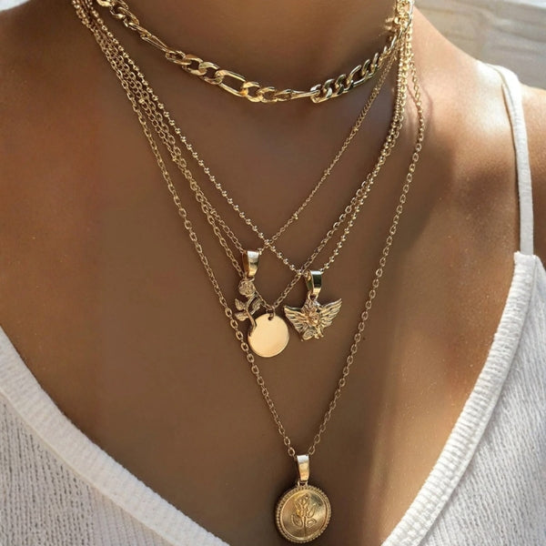 The Siena Layered Pendant Necklace Set