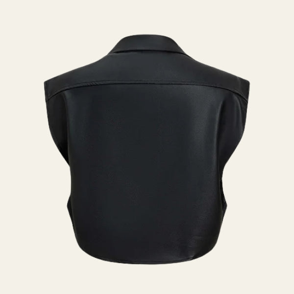 The Soho Cropped Leather Shirt