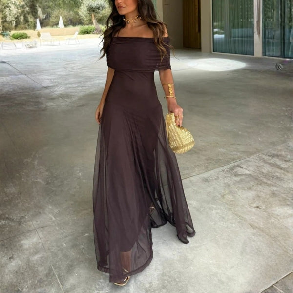 The Santorini Mesh Maxi Dress