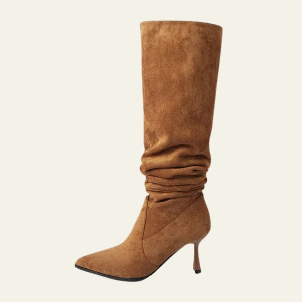 The Florence Pleated Over-Knee Boot
