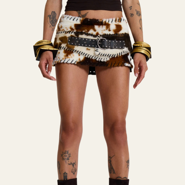 The Milan Faux Fur Micro Mini Skirt