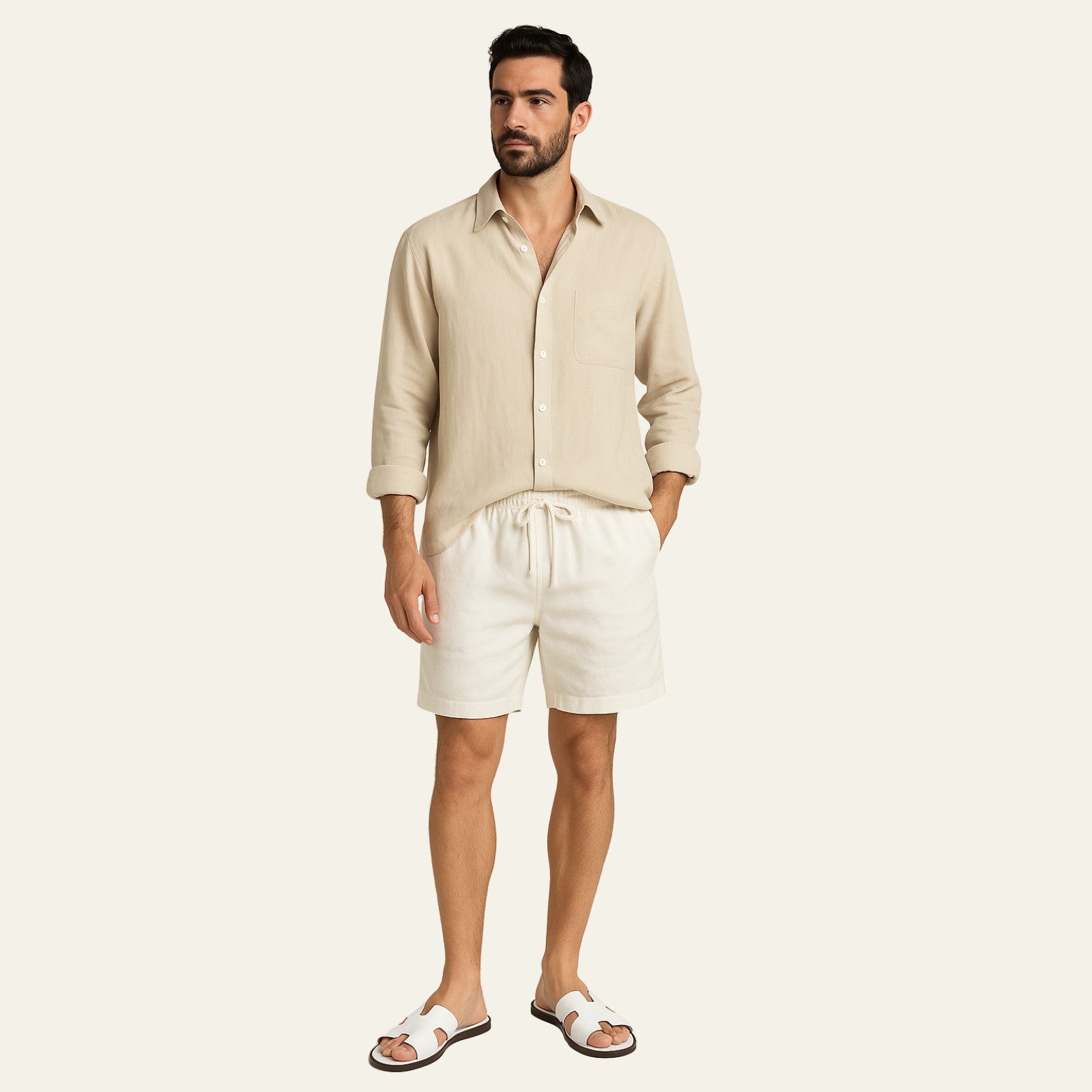 The Solstice Linen Set White