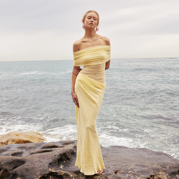 The Capri Draped Evening Dress